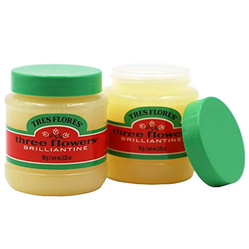 Pomada Brillantina Sólida Three Flowers para Estilo de Cabello Masculino, Paquete de 2 - imagen 1