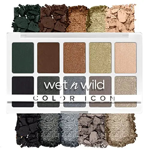 Paleta de Sombras de Ojos Wet n Wild Color Icon de 10 Tonos, Blue Lights Off, Larga Duración, Acabado Brillante, Metálico, Glitter, Mate, Pigmento - imagen 2