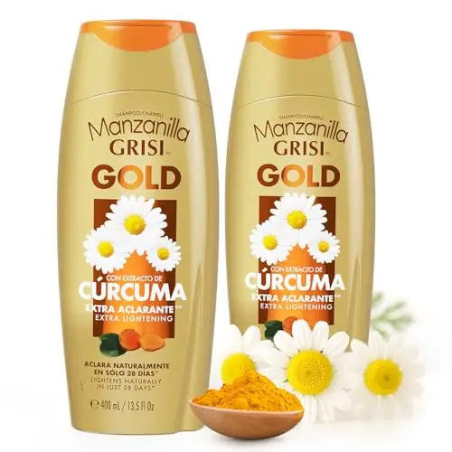 Champú Aclarador Extra Grisi Manzanilla Gold con Extracto de Manzanilla y Cúrcuma para Cabello Brillante y Suave | Fórmula Aclaradora para Brillo - imagen 2