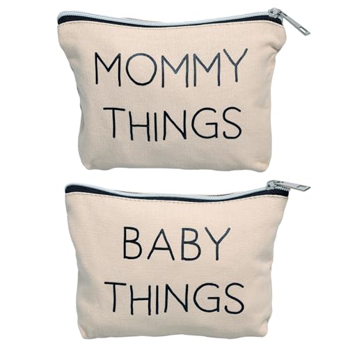 Set de Bolsas Organizadoras Pearhead para Mamá y Bebé, Regalo para Mamá, Bolsas de Lona con Cierre para Pañal y Viaje, Neceser de Maquillaje y - imagen 1