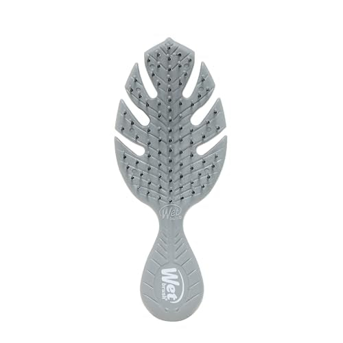 Wet Brush Go Green Mini Detangler Gris - Cepillo de Viaje para Desenredar el Cabello con Cerda IntelliFlex Ultra Suave que Desliza y Suelta Nudos Sin - imagen 1