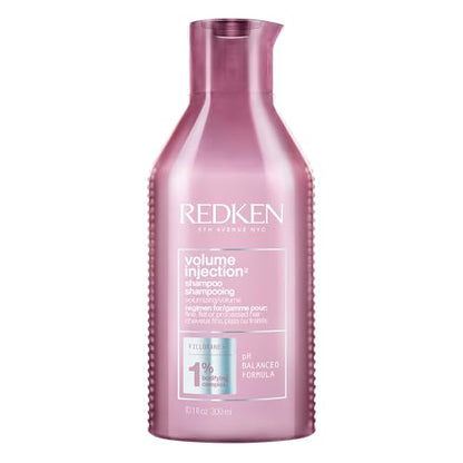 Redken Volume Injection Shampoo | Lightweight Volume Shampoo For Fine Hair | Adds Volume, Lift, and Body to Flat Hair | Soft, Shiny Finish | Paraben F - imagen 1