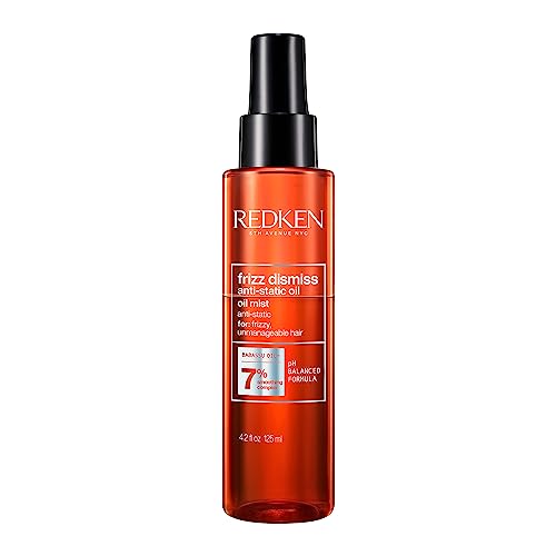 Redken Frizz Dismiss Instant Deflate Suero Aceite Sin Sulfatos para Cabello Frizado - Mejora Suavidad y Brillo con Aceite de Babasú, 4.2 Fl Oz - imagen 1