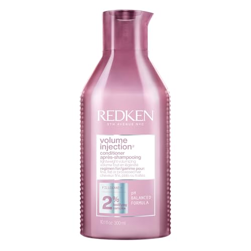 Acondicionador Redken Volume Injection, Acondicionador Ligero para Volumen en Cabello Fino, Desenreda y Añade Cuerpo, Acabado Suave y Brillante, Sin - imagen 1