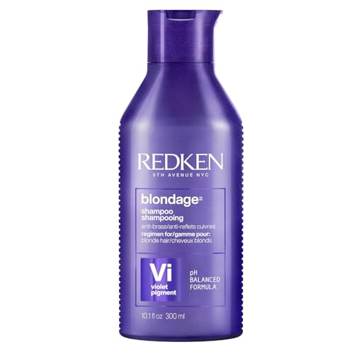Champú Morado Deposito de Color Redken Blondage para Cabello Rubio, Decolorado o Mechado - Neutraliza Tonos Amarillentos con Ácido Salicílico, 10.1 - imagen 1