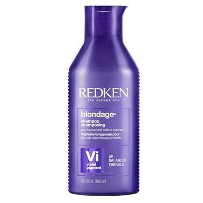 Champú Morado Deposito de Color Redken Blondage para Cabello Rubio, Decolorado o Mechado - Neutraliza Tonos Amarillentos con Ácido Salicílico, 10.1 - imagen 2
