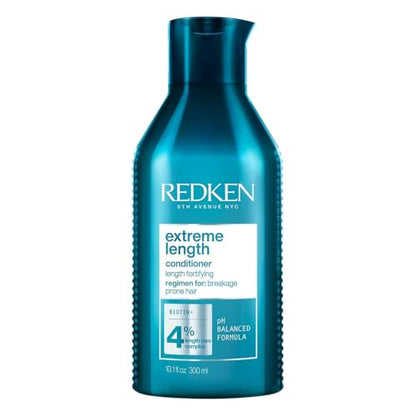 Redken Extreme Length Conditioner For Damaged Hair - Fortifies, Strengthens and Conditions Hair, Infused With Biotin & Castor Oil For Hair Growth, 10. - imagen 1