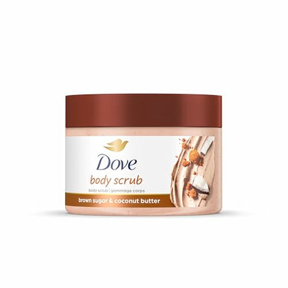 Exfoliante Corporal Dove Scrub de Azúcar Moreno y Manteca de Coco para Piel Suave y Lisa, 10.5 oz - imagen 1