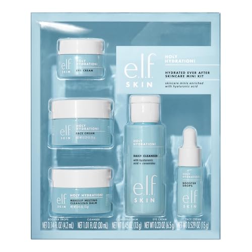 e.l.f. SKIN Kit Mini de Hidratación ¡Hidratado para Siempre! con Limpiador, Desmaquillante, Hidratante y Crema para Ojos, Tamaños Aprobados para Avión - imagen 2