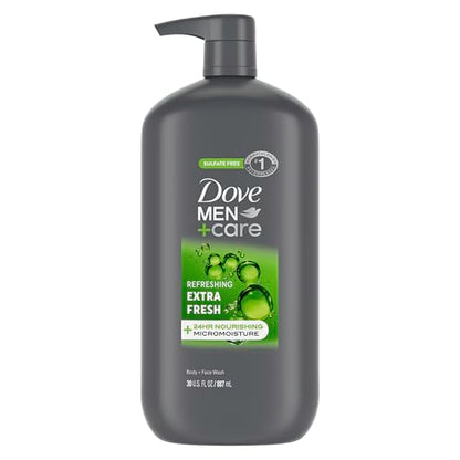DOVE MEN + CARE Gel de Baño y Cara Refrescante Extra Fresco con Tecnología de Micromoisés 24 Horas, 30 oz - imagen 4