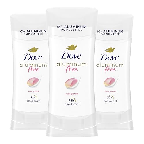 Desodorante Dove Sin Aluminio para Mujeres 3 Piezas Pétalos de Rosa 72 Horas de Protección contra Olores 2.6 oz - imagen 1
