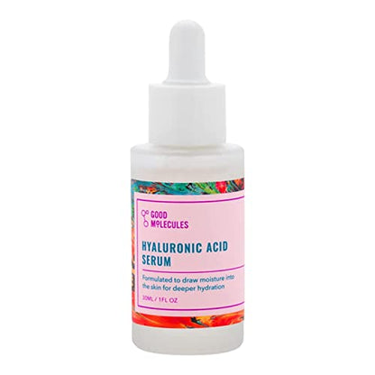Good Molecules Suero de Ácido Hialurónico - Suero Hidratante No Graso al 1%, Hidratante Facial para Piel Más Llena, Cuidado de la Piel para el Rostro - imagen 3