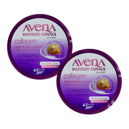 Crema Regeneradora de Colágeno Avena Instituto Español, Suaviza e Hidrata, Fórmula Reparadora de Piel, Paquete de 2, 6.8 Fl Oz cada uno. - imagen 2