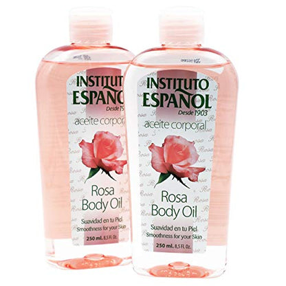 Aceite Corporal Rosa Instituto Español, Suavidad para tu Piel, Paquete de 2, 8.5 FL Oz cada uno, 2 Botellas - imagen 2