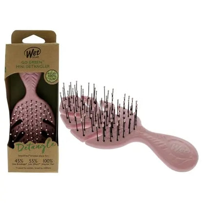 Wet Brush Go Green Mini Detangler Rosa - Cepillo de Viaje para Desenredar el Cabello con Cerdas IntelliFlex Suaves que Deslizan y Sueltan Nudos sin - imagen 3