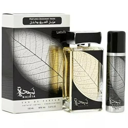 Set de Perfumes Lattafa Najdia para Hombres (Eau de Parfum Spray de 3.4 Onzas + Spray Desodorante de 1.7 Onzas) - imagen 4