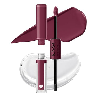NYX PROFESSIONAL MAKEUP Shine Loud, Lápiz Labial Líquido de Larga Duración con Brillo Labial Transparente - Make It Work (Ciruela Fría) - imagen 1