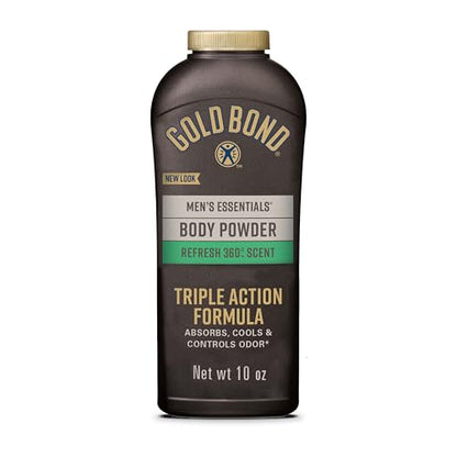 Polvo Corporal Gold Bond Men's Essentials Sin Talco, 10 oz., Aroma Refresh 360, Protección contra la Humedad para Hombres - imagen 4