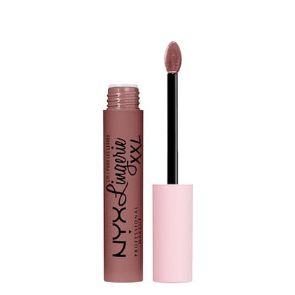 NYX PROFESSIONAL MAKEUP Lip Lingerie XXL Pintalabios Líquido Mate - Unhooked (Beige Tono Gris) - imagen 4