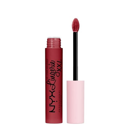 NYX PROFESSIONAL MAKEUP Lip Lingerie XXL Pintalabios Líquido Mate - It's Hotter (Rojo Caoba Cálido) - imagen 1