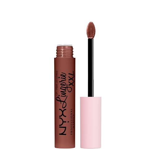 NYX PROFESSIONAL MAKEUP Lip Lingerie XXL Labial Líquido Mate - Low Cut (Nude Marrón Cálido) - imagen 4