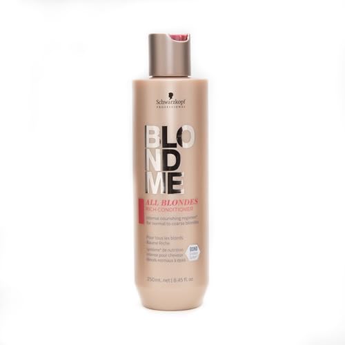 Acondicionador BlondMe All Blondes Rich – Tratamiento Diario Nutritivo – Fuerza, Elasticidad y Brillo para Cabello Rubio Natural y Tratado, 250 ml - imagen 2