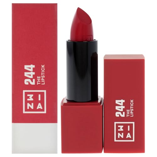 3INA The Lipstick - Labial Hidratante para Mujeres - Acabado Semimate Satinado de Larga Duración de 5 Horas - Alta Pigmentación y Comodidad - 244 - - imagen 4