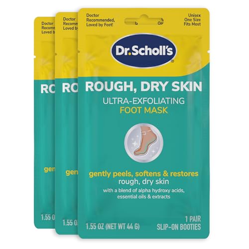 Mascarilla Exfoliante para Pies Dr. Scholl's, 3 Pares de Calcetines Hidratantes que Exfolian y Suavizan, con Urea, Eliminador de Callos para Piel Seca - imagen 1