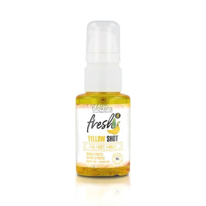 SALERM Biokera Fresh Yellow Shot Oil 75 ml - Aceite de Abyssinian y Almendra - Nutre, Repara y Protege Cabello Dañado - Sin Sulfatos ni Parabenos - imagen 4