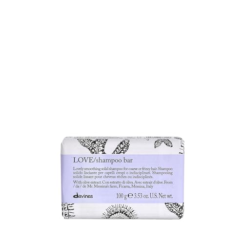 Champú Sólido Davines LOVE Smoothing, Textura Compacta que se Convierte en Espuma Cremosa para Cabello Ondulado, Rebelde, Grueso o Frizzado - - imagen 1