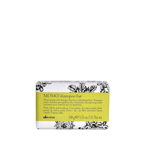 Champú Sólido Davines MOMO, Textura Compacta que se Convierte en Espuma Cremosa para Cabello Seco y Deshidratado - Hidratación Duradera, Suavidad y - imagen 4