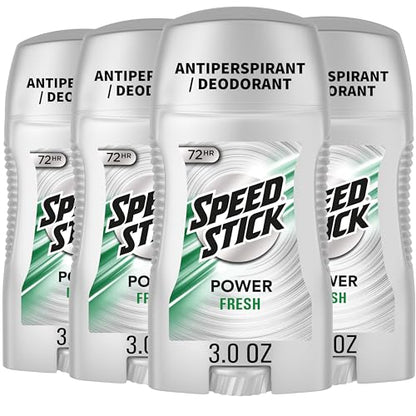 Speed Stick Power Desodorante Antitranspirante para Hombre, Protección contra Sudor y Olores 72 HR, Aroma Fresco, 3.0 oz Stick (Paquete de 4) - imagen 2
