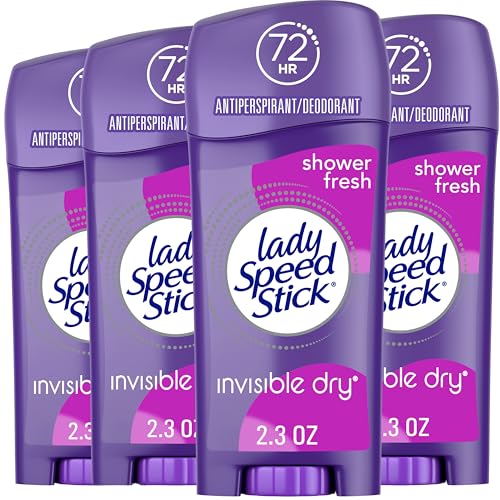 Desodorante Antitranspirante Lady Speed Stick para Mujeres, Protección contra Sudor y Olores 72 HR, Invisible Seco, Aroma a Ducha Fresca, 2.3 oz - imagen 3
