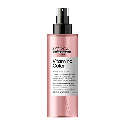 L'Oréal Professionnel Paris Vitamino Color Spray Sin Enjuague 10 en 1 - Protector Térmico y Desenredante para Control de Frizz y Brillo, Para Cabello - imagen 2