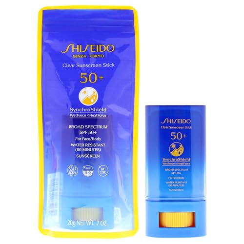 Stick Solar Clear Shiseido SPF 50+ - Protector Solar Invisible de Amplio Espectro para el Rostro - Uso Bajo y Sobre Maquillaje - Fórmula Ligera - - imagen 3