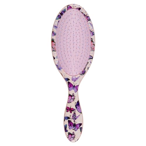 Cepillo Desenredante CALA Wet-N-Dry, Estampado de Mariposas, Cerdas Flexibles Suaves para Todo Tipo de Cabello, Aporta Brillo, Suaviza Frizz, Masajea - imagen 1
