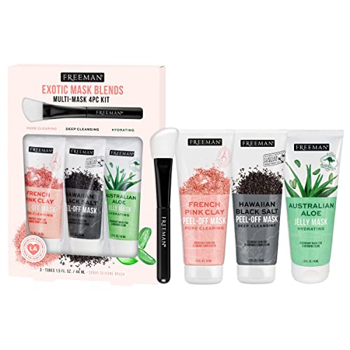 Mascarilla Facial Freeman Exotic Blends Set de 4 Piezas, Mascarillas Peel-Off y Jelly, Limpieza, Desobstrucción de Poros e Hidratación, Para Todo - imagen 1