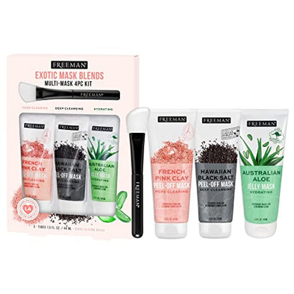 Mascarilla Facial Freeman Exotic Blends Set de 4 Piezas, Mascarillas Peel-Off y Jelly, Limpieza, Desobstrucción de Poros e Hidratación, Para Todo - imagen 3