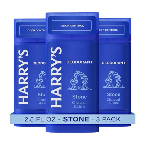 Desodorante sin aluminio Harry's para hombres - Stone - (Paquete de 3) 2.5 oz - Control de olor por 48 horas - EL EMBALAJE PUEDE VARIAR - imagen 1