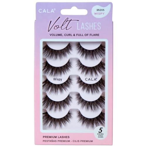 CALA Pestañas Postizas de Visón Sintético Volt (Paquete de 5), Mediana Volumen, Ligeras, 100% Hechas a Mano, Cruelty-Free, Amigables con Lentes de - imagen 1