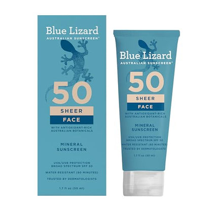 Loción Solar Mineral SPF 50 Blue Lizard, Fórmula 100% Mineral, Protección contra Luz Azul, Ligera, Sin Residuo Blanco, Hidratante, Sin Parabenos, Sin - imagen 4