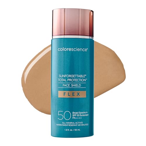 Colorescience 50 to 70 SPF Total Protection Face Shield Flex SPF 50, Zinc Oxide Formula, Tan, 1.8 fl. oz. - imagen 2