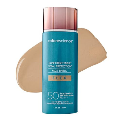 Colorescience Total Protection Face Shield Flex SPF 50, Fórmula de Óxido de Zinc, Tamaño Mediano, 1.8 fl. oz. - imagen 1