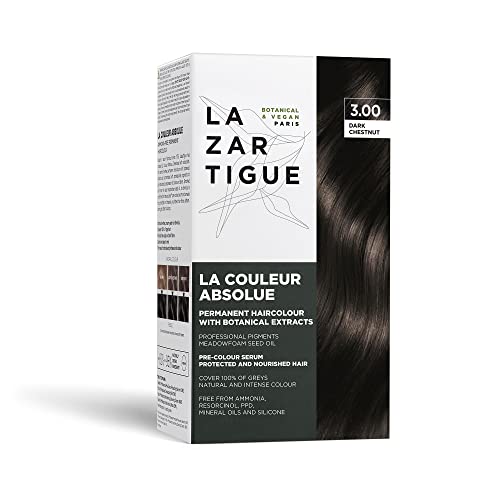 Lazartigue La Couleur Absolue, Tinte para Cabello Permanente con Extractos Botánicos, Castaño Oscuro, Kit de Cobertura Total de Canas, Vegano, Libre - imagen 1