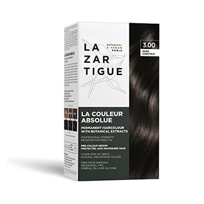Lazartigue La Couleur Absolue, Tinte para Cabello Permanente con Extractos Botánicos, Castaño Oscuro, Kit de Cobertura Total de Canas, Vegano, Libre - imagen 1
