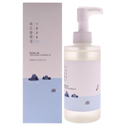 ROUND LAB 1025 Dokdo Aceite Limpiador 6.76 Fl Oz, Limpiador Facial Ligero, Desmaquillante para Piel Sensible, Limpieza de Poros y Puntos Negros, - imagen 2