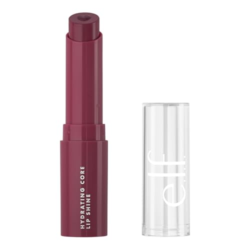 e.l.f. Hidratante Core Lip Shine con Manteca de Karité y Vitamina E, Bálsamo Labial Tinte para un Acabado Suave y Brillante, Color Malva Delightful - imagen 1