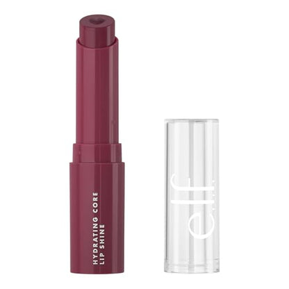 e.l.f. Hidratante Core Lip Shine con Manteca de Karité y Vitamina E, Bálsamo Labial Tinte para un Acabado Suave y Brillante, Color Malva Delightful - imagen 4