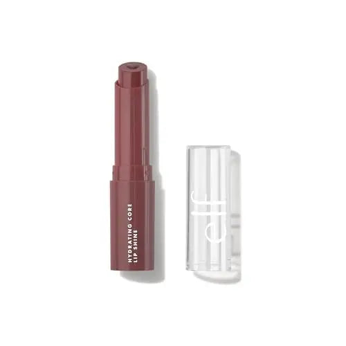 e.l.f. Hidratante Core Lip Shine con Manteca de Karité y Vitamina E, Bálsamo Labial Tinte para Acabado Suave y Brillante, Color Happy Dusty Rose - imagen 1