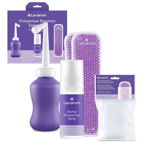 Lansinoh Bundle de Recuperación Postparto, Set de Regalo de 16 Piezas con Botella Peri, Spray Herbal Perineal, Paquetes de Hielo Reutilizables y - imagen 3